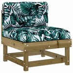 vidaXL Salon de jardin 7 Pièces avec coussins bois de pin imprégné