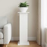 vidaXL Support de Plante Blanc brillant 30 5 x 30 x 80 5 cm