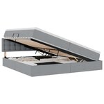 vidaXL Lit avec rangement et matelas Gris clair 200 x 200 cm
