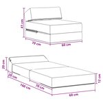 vidaXL Canapé-lit pliable Noir 60 x 70 x 41 cm Tissu