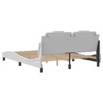 vidaXL Cadre de lit avec LED sans matelas blanc 160x200 cm