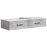 vidaXL Table d'appoint murale Gris béton 87 5 x 34 5 x 17 cm