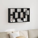 vidaXL Étagère Murale Chêne noir 85 x 16 x 52 5 cm Bois d'ingénierie