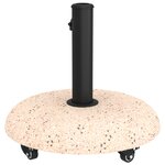 vidaXL Base de parasol à roulettes pour poteaux de 37/42/52/58mm en béton jaune.