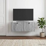 vidaXL Meuble TV mural Sonoma gris 78 5 x 41 x 30 cm Bois d'ingénierie