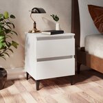 vidaXL Tables de chevet 2 Pièces blanc 40x35x50 cm bois d'ingénierie