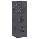 vidaXL Porte-parapluies Anthracite Métal Moyen Incrustations décoratives