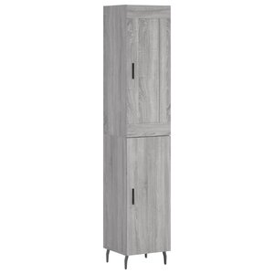 vidaXL Buffet haut Sonoma gris 34 5x34x180 cm Bois d'ingénierie