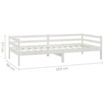 vidaXL Lit de jour sans matelas avec tiroirs 90x200 cm blanc