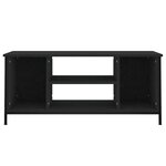 vidaXL Meuble TV noir 102x35x45 cm bois d'ingénierie
