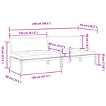 vidaXL Canapés centraux palette de jardin 2Pièces et coussins bois acacia