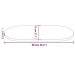 vidaXL Dessus de table 90x45x2 5 cm bois de pin massif ovale