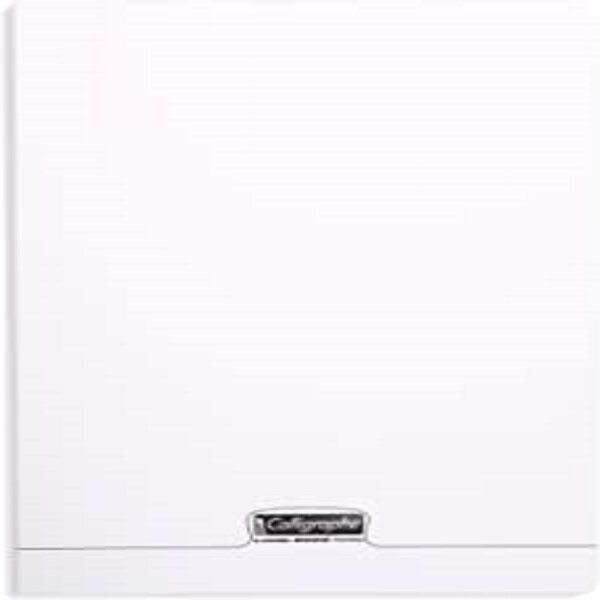 Calligraphe cahier piqué 48 pages 24x32 cm unies blanches, couverture polypro (plastique), Incolore