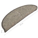 vidaXL Tapis d'escalier autocollants 15 Pièces 56x17x3 cm Beige et gris