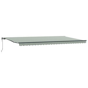 vidaXL Store rétractable automatique Vert et Blanc 600x350 cm