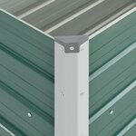 vidaXL Lit surélevé de jardin Acier galvanisé 100x40x45 cm Vert