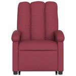 vidaXL Fauteuil inclinable rouge bordeaux tissu