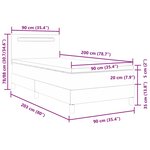 vidaXL Lit à ressorts avec matelas en blanc  90x200 cm  simili cuir.