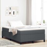 Cadre de lit vidaXL Gris Foncé 120x190 cm en Tissu Côtelé