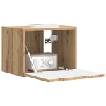 vidaXL Meuble TV mural Montage mural Chêne artisan 60 x 31 x 29.5 cm