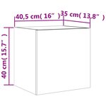 vidaXL Meubles TV muraux et lumières LED 2Pièces gris béton 40 5x35x40 cm
