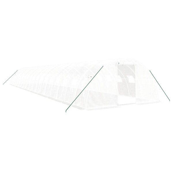 vidaXL Serre avec cadre en acier blanc 72 m² 18x4x2 m