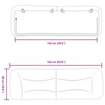 vidaXL Coussin de tête de lit Hvar blanc 152 cm similicuir