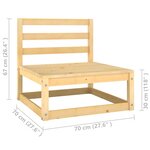 Salon de jardin meuble d'extérieur ensemble de mobilier 3 pièces avec coussins bois de pin massif 02_0015934