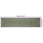 vidaXL Tapis de surface Rectangulaire Vert olive 60 x 300 cm Jute