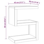 vidaXL Table d'appoint 45x30x60 cm Bois massif de teck
