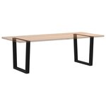 vidaXL Pieds de table à manger en V 2 pièces Noir 80 x (72-73 3) cm Acier
