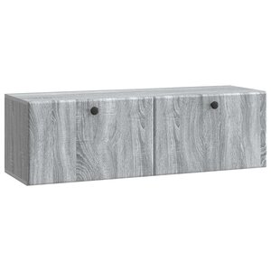 vidaXL Meuble TV mural 98 x 31 x 30 cm Sonoma gris Bois d'ingénierie