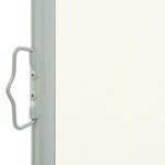 vidaXL Auvent latéral rétractable de patio 120 x 300 cm Blanc cassé