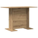 Table de salle à manger vidaXL en chêne artisanal 110x60x75 cm en bois d'ingénierie