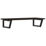 vidaXL Étagère de vasque murale acier et bois de chêne massif