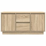 vidaXL Meuble TV avec lumières LED chêne sonoma 100x41x50 cm