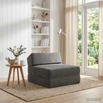 vidaXL Canapé-lit pliable Gris foncé 60 x 70 x 41 cm Tissu