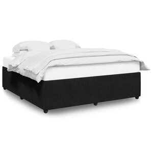 vidaXL Cadre de lit sans matelas noir 180x200 cm velours