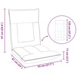 vidaXL Fauteuil de sol ajustable Gris Simili cuir
