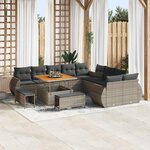 vidaXL Ensemble de canapé de jardin 13 Pièces Gris 100 x 100 x 71 cm