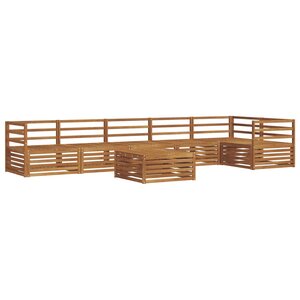 vidaXL Ensemble de canapés d'extérieur 7 Pièces Naturel