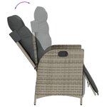 vidaXL Ensemble à manger de jardin 9 Pièces coussins gris résine tressée