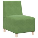 vidaXL Unité de Sofa Modulaire Sans Accoudoirs 3 Pièces Vert clair