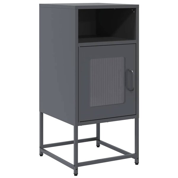 vidaXL Table de chevet anthracite 36x39x78 cm acier laminé à froid