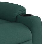 vidaXL Fauteuil de massage inclinable Vert foncé Tissu
