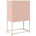 vidaXL Buffet haut rose 68x39x107 cm acier