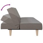 vidaXL Canapé-lit taupe tissu