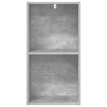 vidaXL Bibliothèque à 2 niveaux gris béton bois d'ingénierie