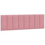 vidaXL Coussin de tête de lit rose 160 cm velours