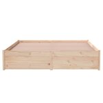 vidaXL Cadre de lit sans matelas bois massif 140x190 cm